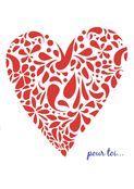 Coeur floral vibrant pour une maman ch&eacute;rie